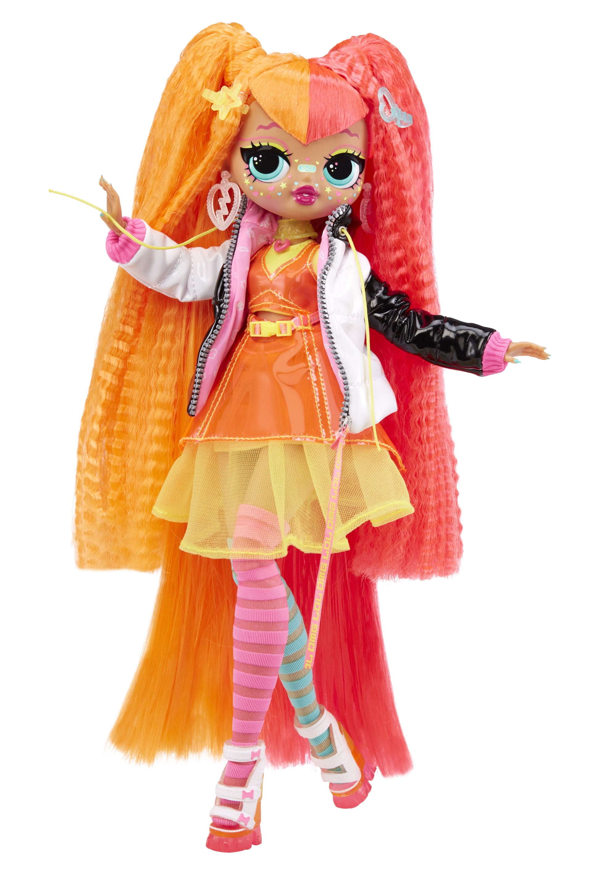 LOL Surprise OMG Fierce Neonlicious fashion doll with 15 Surprises Including Outfits and Accessories for Fashion Toy, Girls Ages 3 and up, 11.5-inch doll, Collector