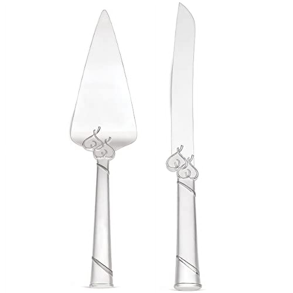 Lenox True Love 2-Piece Dessert Set, Silver, Regular 13" - 812615