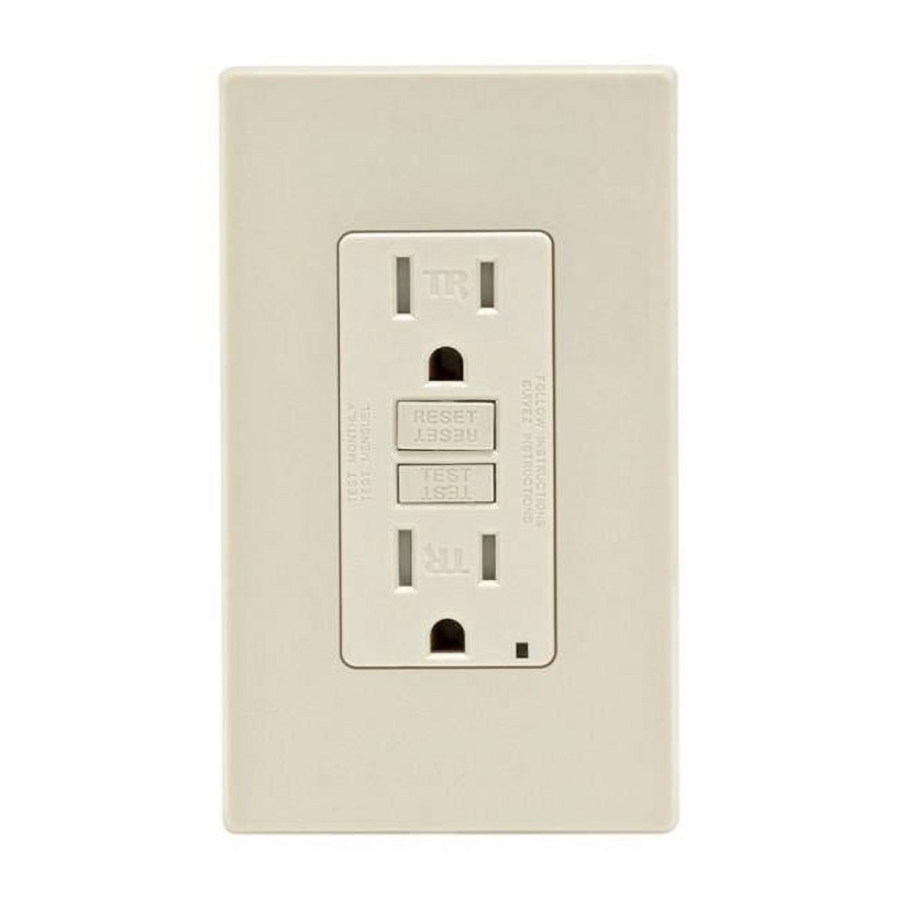 Leviton GFTR1-0PT Self Test GFCI Receptacle, Light Almond, 15 Amps