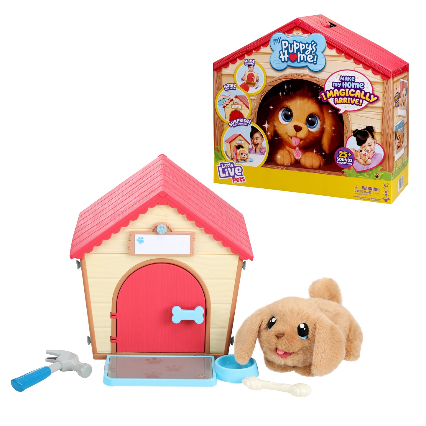 Little Live Pets My Puppy's Home Interactive Puppy and Kennel, 25+ Sounds and Reactions, Ages 5+