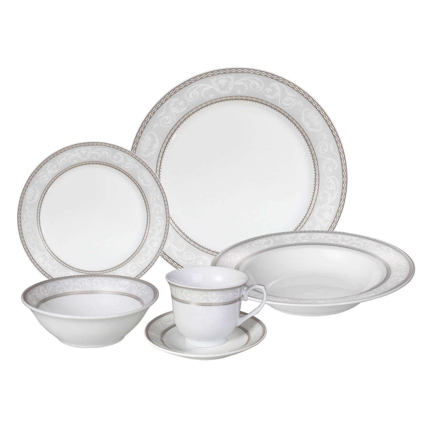 Lorren Home Trend s 'Sirena' 24-piece Porcelain Dinnerware Set