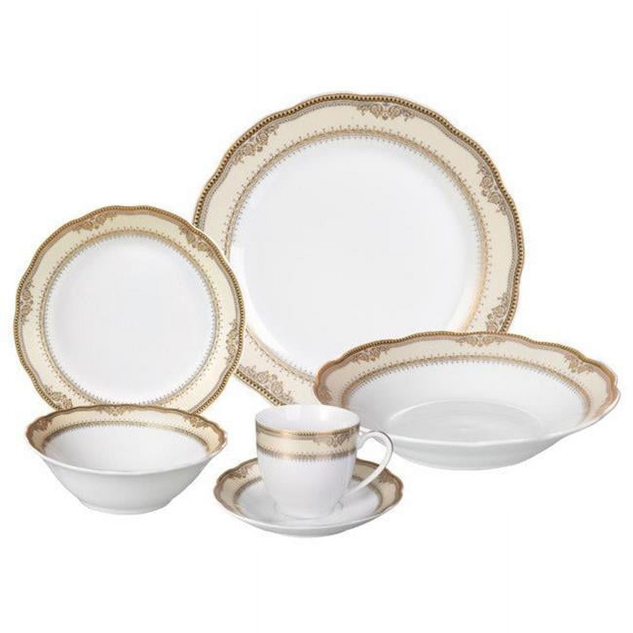 Lorren Home Trends Isabella 24 Piece Dinnerware Set, Service for 4