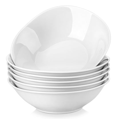 MALACASA, Series ELISA, 30-Piece Porcelain Dinnerware Set, Ivory White Dinner Set, Service for 6