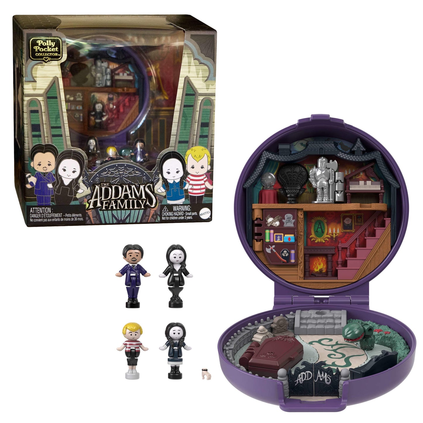 Polly Pocket Collector The Addams Family Compact, Special Edition Dolls and Playset