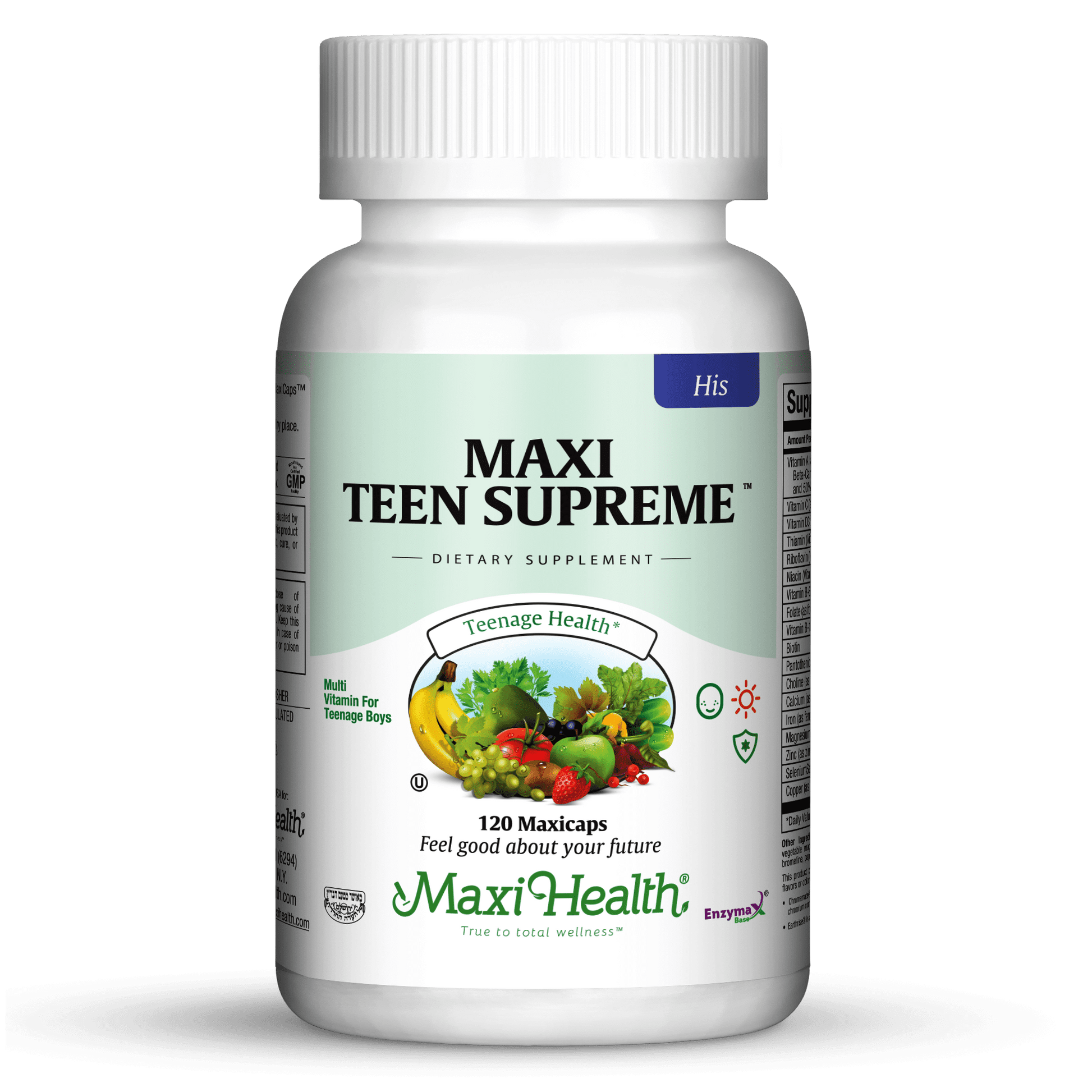 Maxi Health Kosher Maxi Teen Supreme His Multi - 120 Capsules