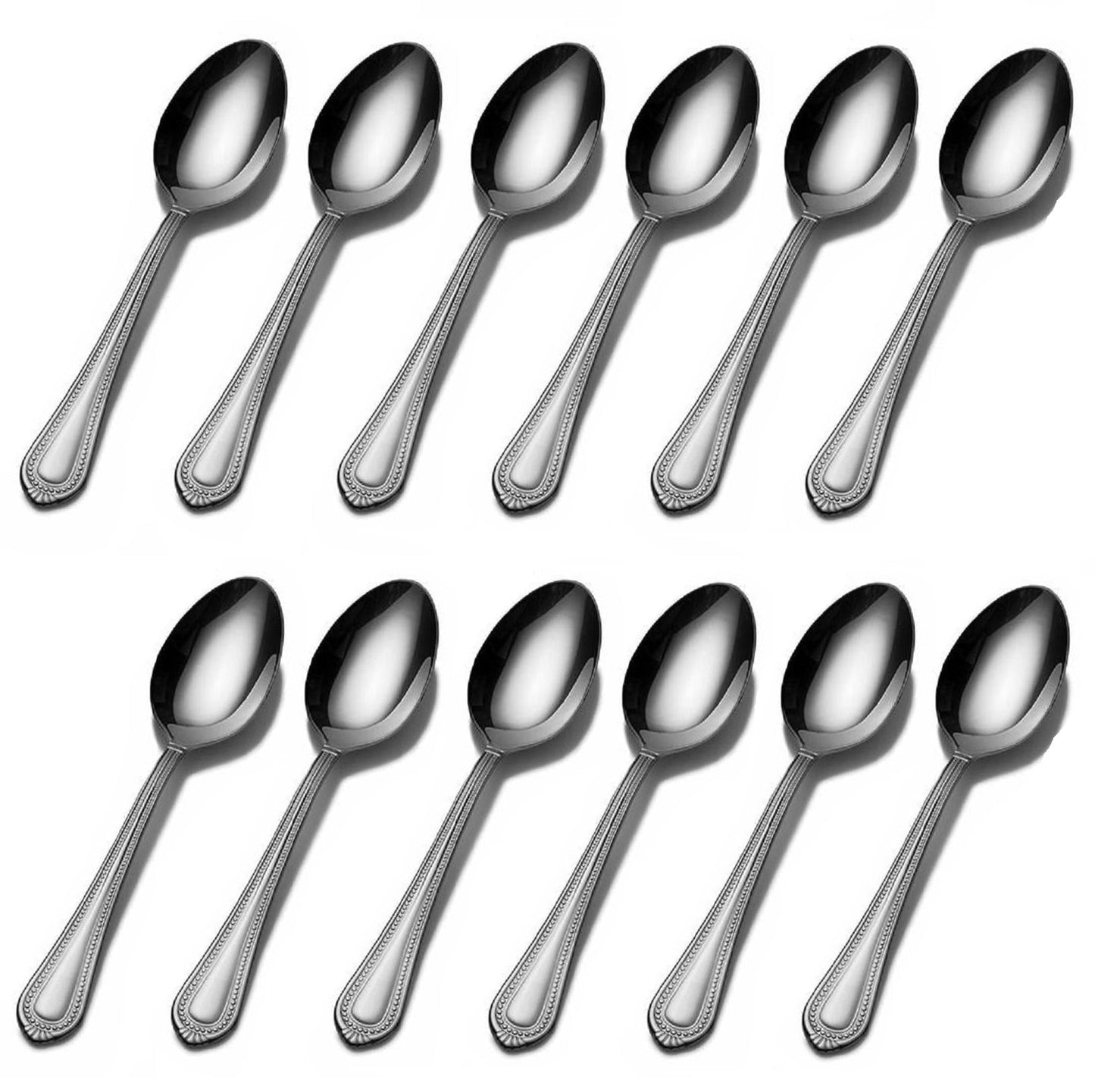 Mikasa Regent Bead 18/10 Stainless Steel Teaspoon (Set of Twelve)