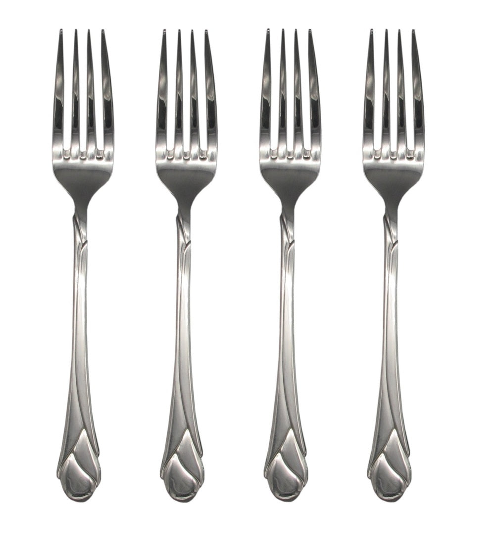 Mikasa Sweet Pea 18/8 Stainless Steel 8" Dinner Fork (Set of Four)