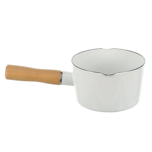 Milk Pot Coffee Warmer Kitchen Saucepan Butter Nonstick Heating Ceramic White Baby