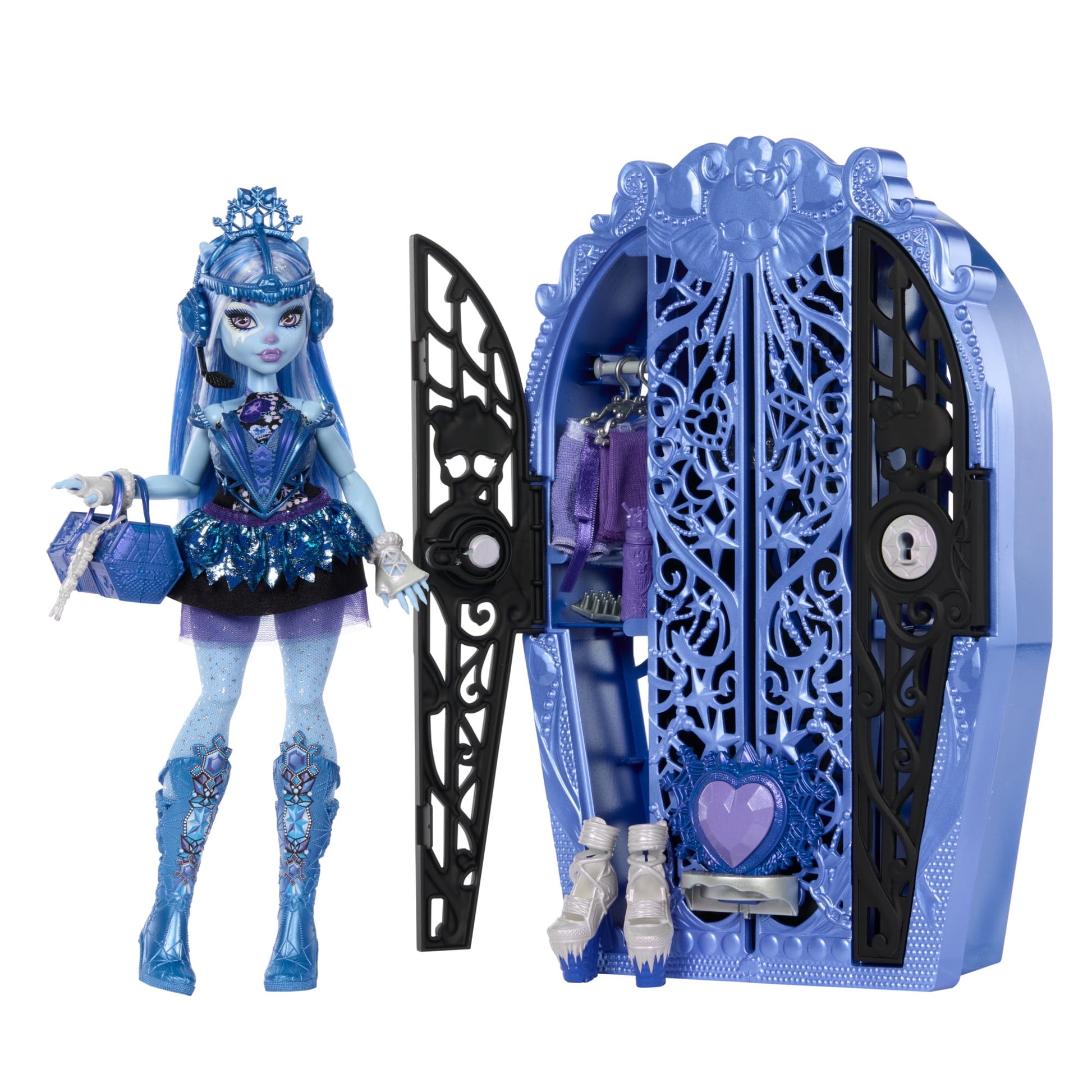 Monster High Skulltimate Secrets Monster Mysteries Playset, Abbey Bominable Doll with 19+ Surprises