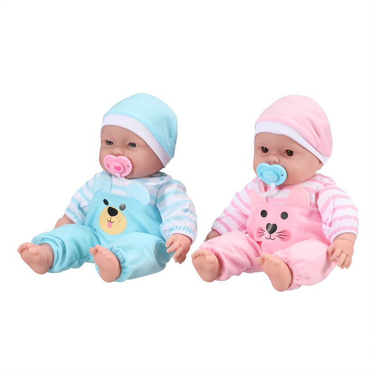 My Sweet Love Happy Twins Set, 6 Pieces Featuring Two 15" Soft Body Dolls, Perfect for Children 2+