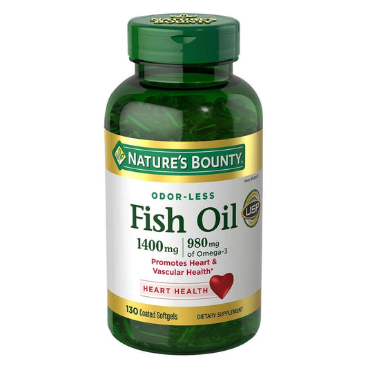 Nature's Bounty Fish Oil 1400 mg., 130 Softgels  980 mg Of Omega-3