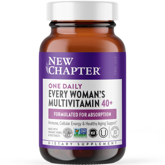 New Chapter Every Woman's One Daily 40+, Women's Multivitamin for Energy, Healthy Aging + Immune Support, 30 tablets