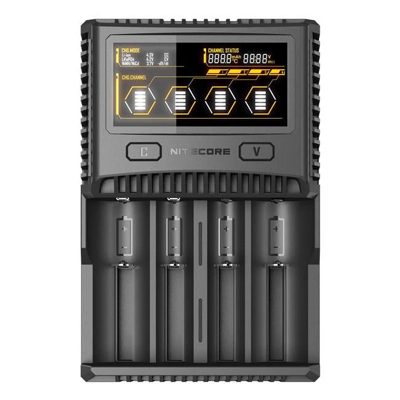 Nitecore SC4 Superb Charger 4-Slot Battery Charger, Black, 6952506491513