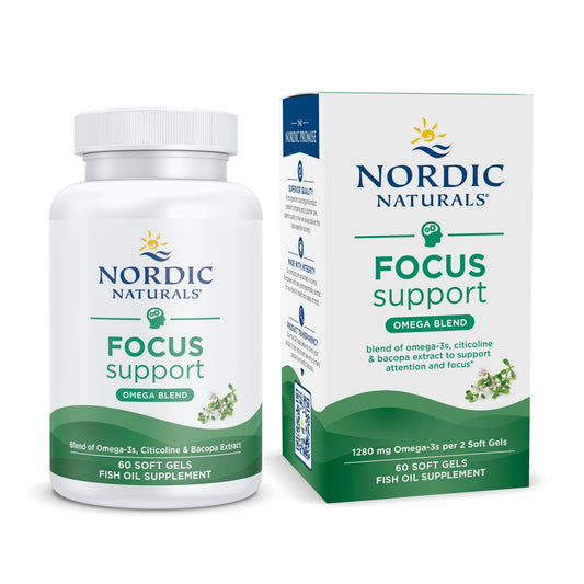 Nordic Naturals Omega Focus Softgels, 1280 Mg, Brain Health, 60 Count