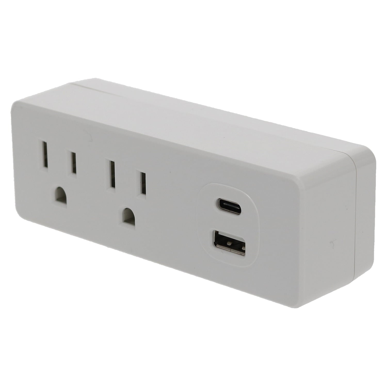 PRIME PBUC013 2-Outlet Wall Tap with USB-A and USB-C Chargers