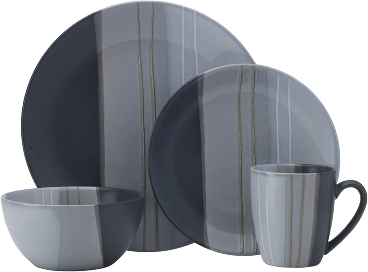 Pfaltzgraff® Parker Gray Stoneware 16-Piece Dinnerware Set