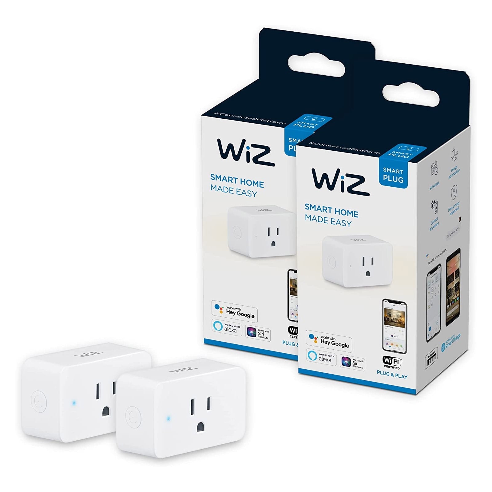 Philips WiZ Connected 2-Pack WiFi Smart Plug White