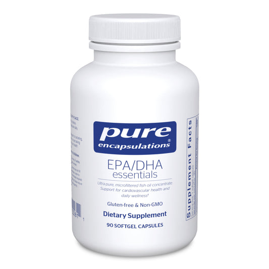 Pure Encapsulations EPA/DHA Essentials | Fish Oil Concentrate Supplement to Support Cardiovascular Health* | 90 Softgel counts