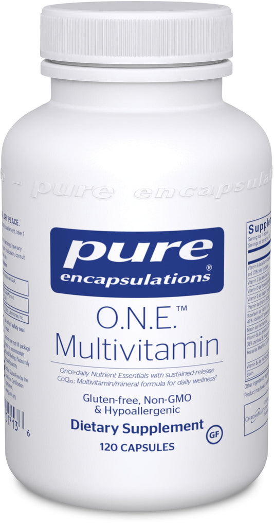 Pure Encapsulations O.N.E. Multivitamin | Once Daily Multivitamin with Antioxidant Complex Metafolin, CoQ10, and Lutein to Support Vision, Cognitive Function, and Cellular Health* | 120 counts