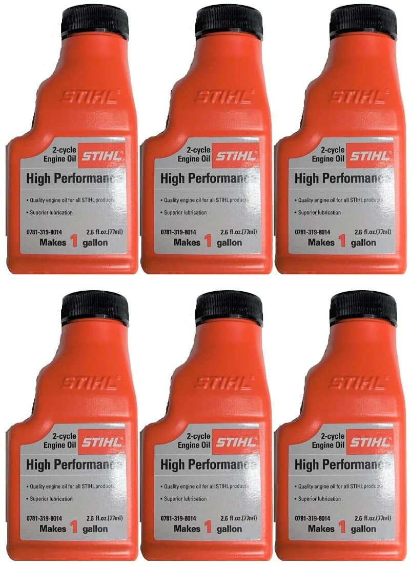 STIHL 0781-319 -8008 2.6 Ounce High Performance 2 Cycle Engine Oil, 6 Pack