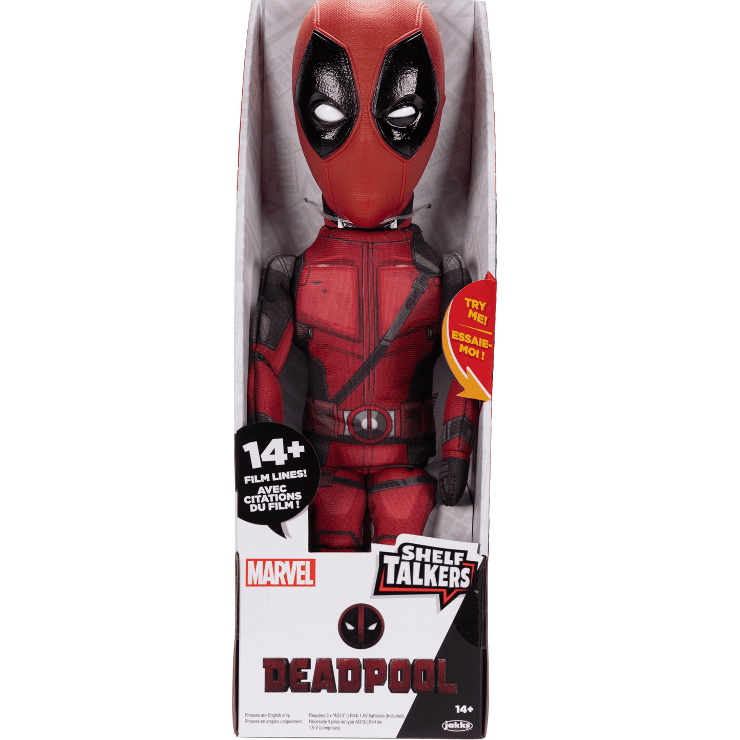 Shelf Talkers 12 Inch Talking Deadpool Pull String Plush Action Figure 14+ Film Lines