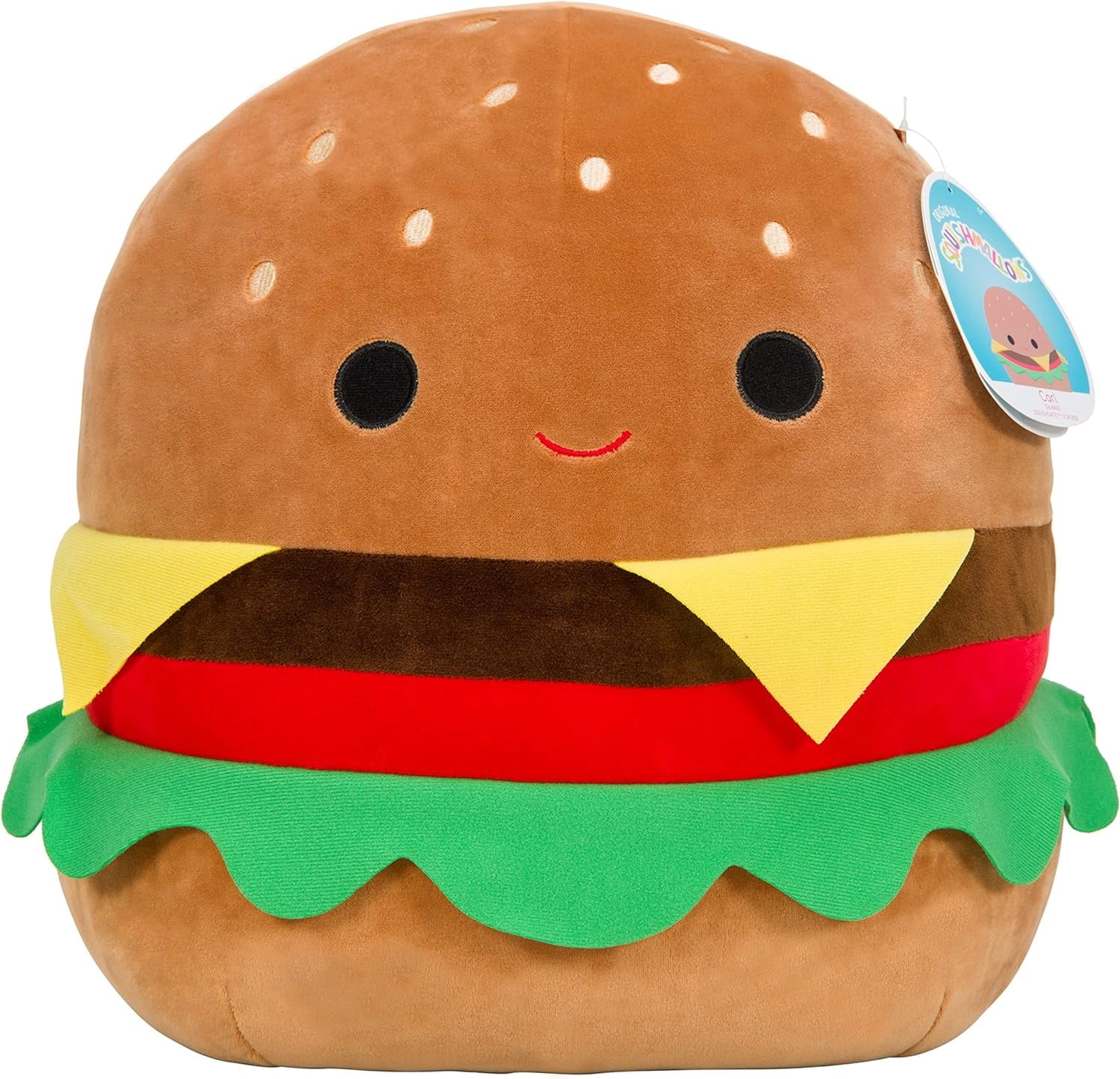 Squishmallows 16" Cheeseburger - Carl, The Stuffed Plush Toy