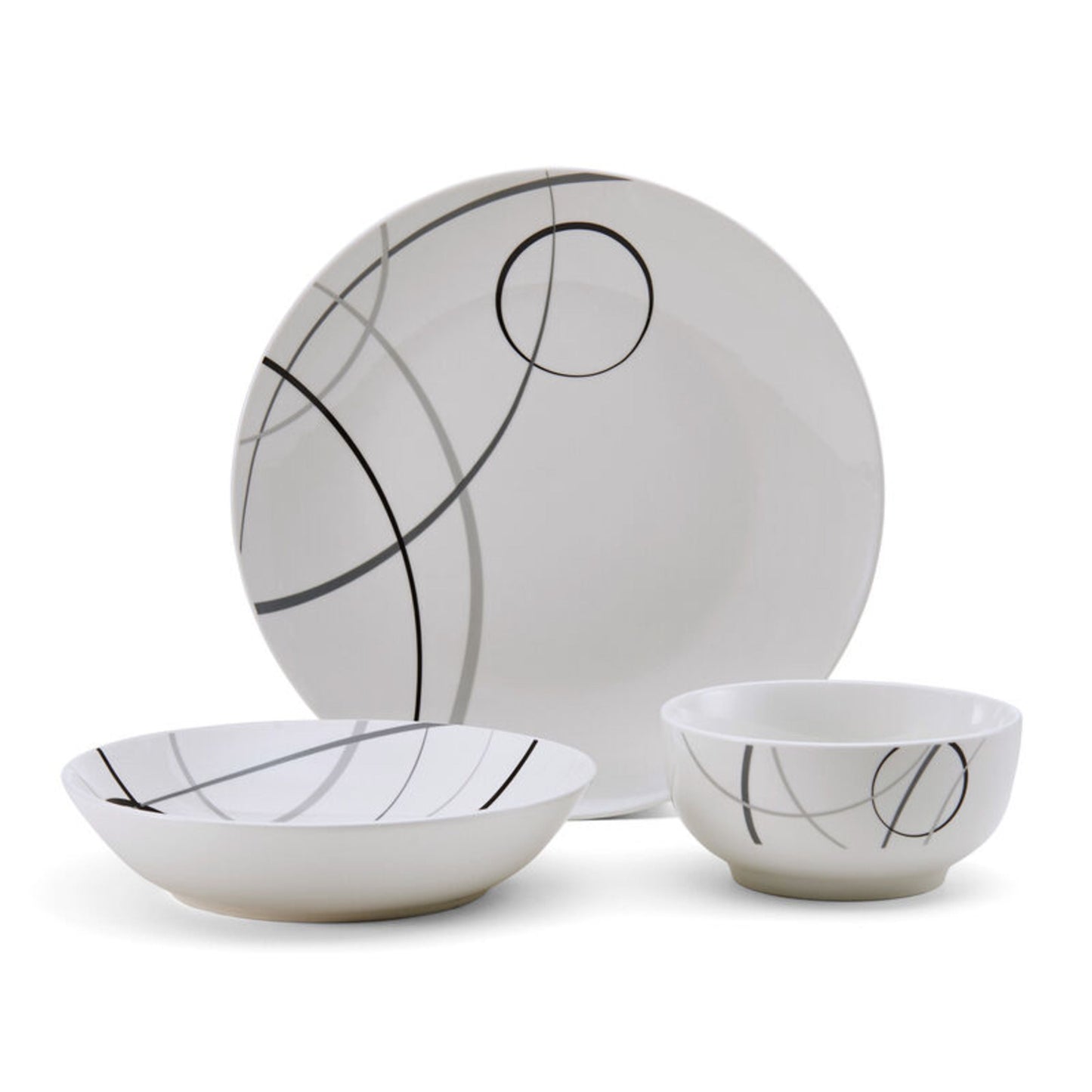 Studio Nova Porcelain Circles 18-Piece Dinnerware Set