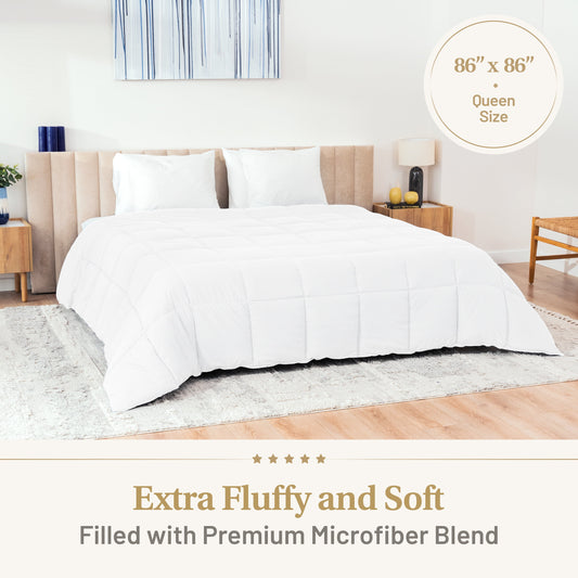 THE ULTIMATE ALL SEASON COMFORTER Hotel Luxury Down Alternative Comforter Duvet Insert with Tabs Washable and Hypoallergenic by Lavish Comforts