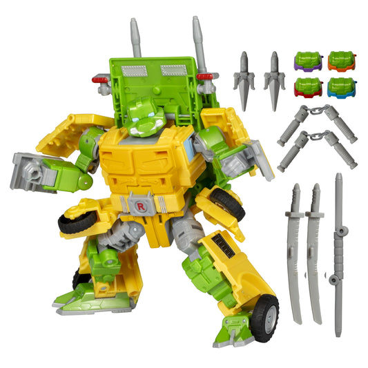 Transformers Collaborative Teenage Mutant Ninja Turtles Party Wallop, 7” Action Figure, 8+