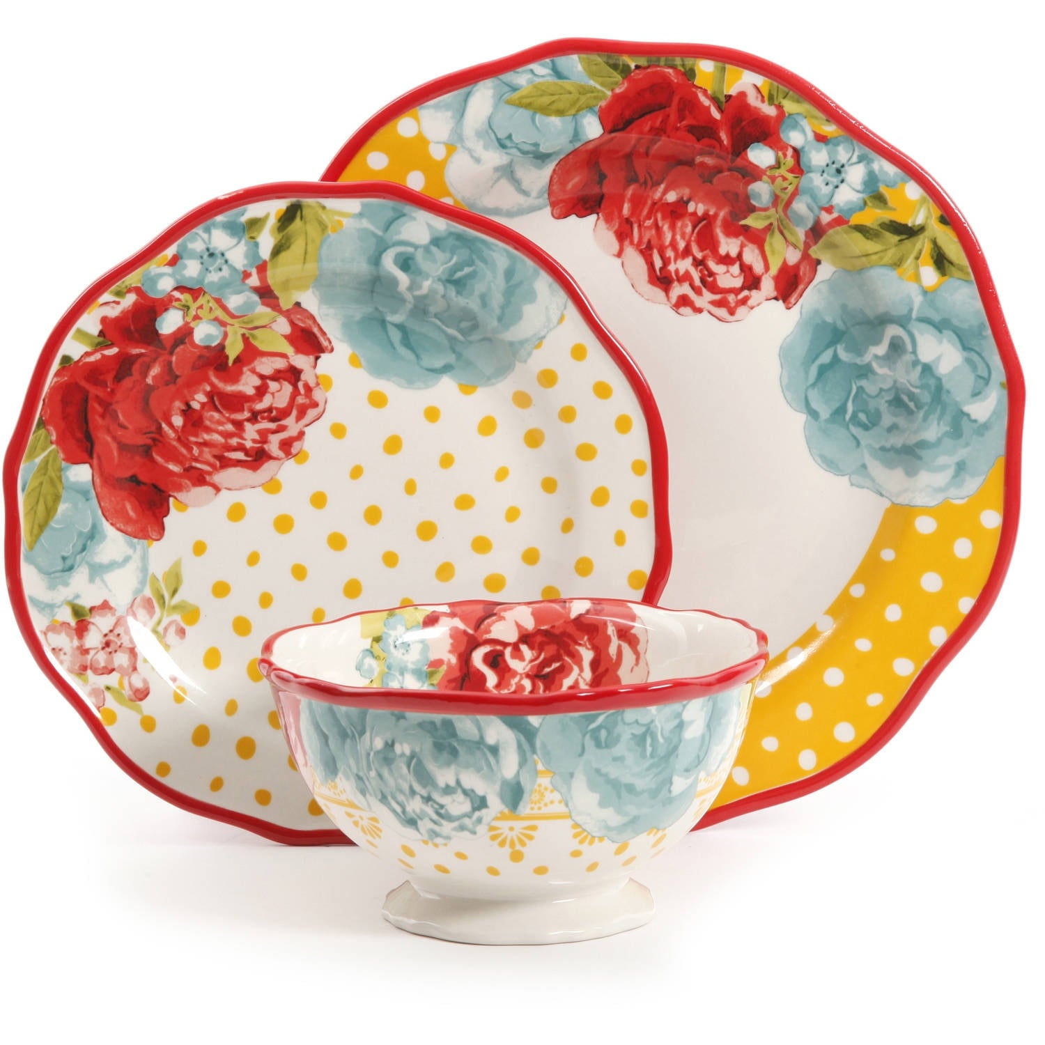 The Pioneer Woman Blossom Jubilee 12-Piece Dinnerware Set