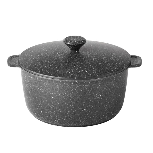 The Pioneer Woman Prairie Signature Cast Aluminum 5-Quart Dutch Oven, Charcoal Speckle