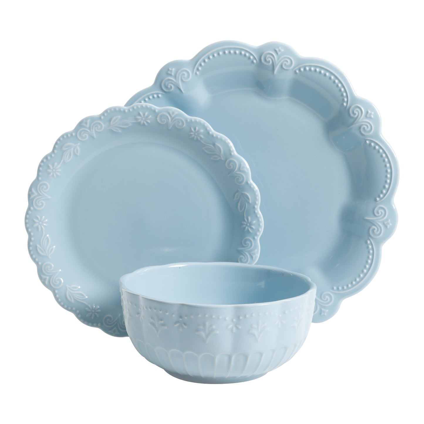 The Pioneer Woman Toni Linen Dinnerware Set, 12-Piece