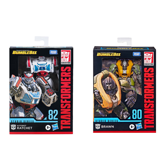 Transformers Studio Series Brawn and Ratchet Kids Toy Action Figure Set for Boys & Girls