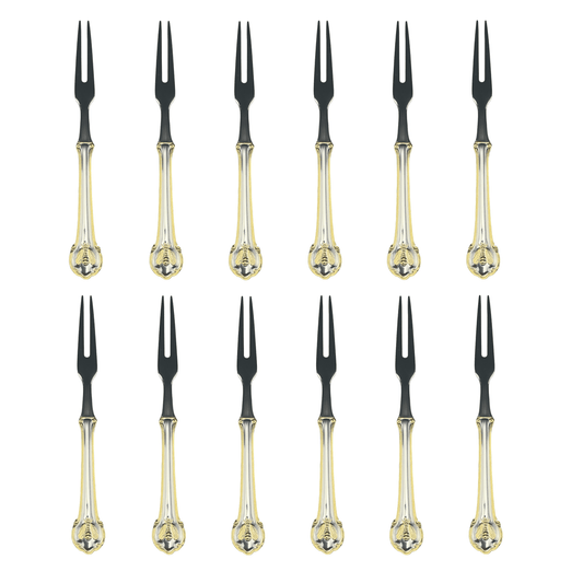 Wallace Napoleon Bee Gold Accent 18/10 Stainless Steel Food Pick (Set of Twelve)