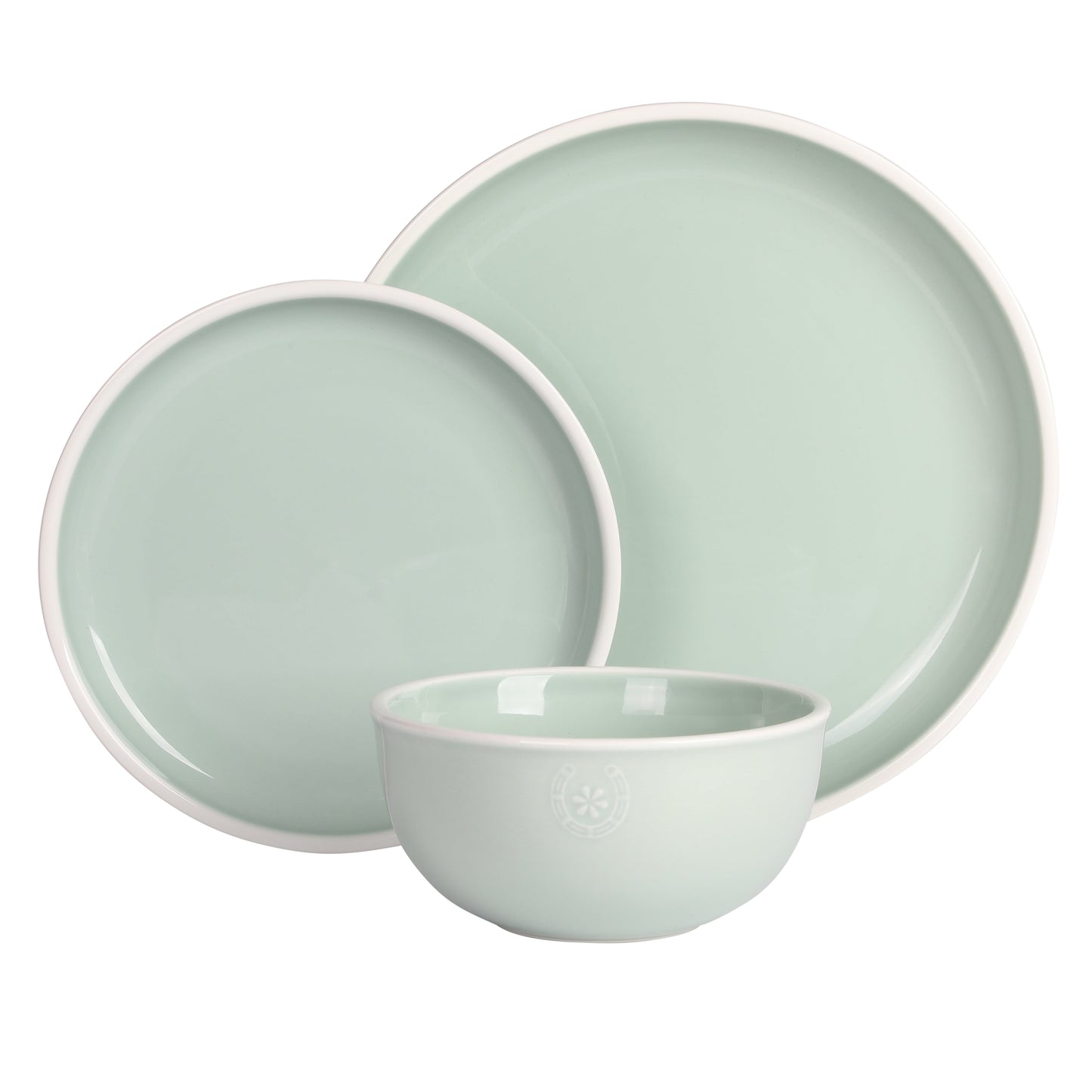 Wanda June Home Southern Sunrise 12-Piece Terra Cotta Solid Color Stoneware with White Rim Dinnerware Set by Miranda Lambert