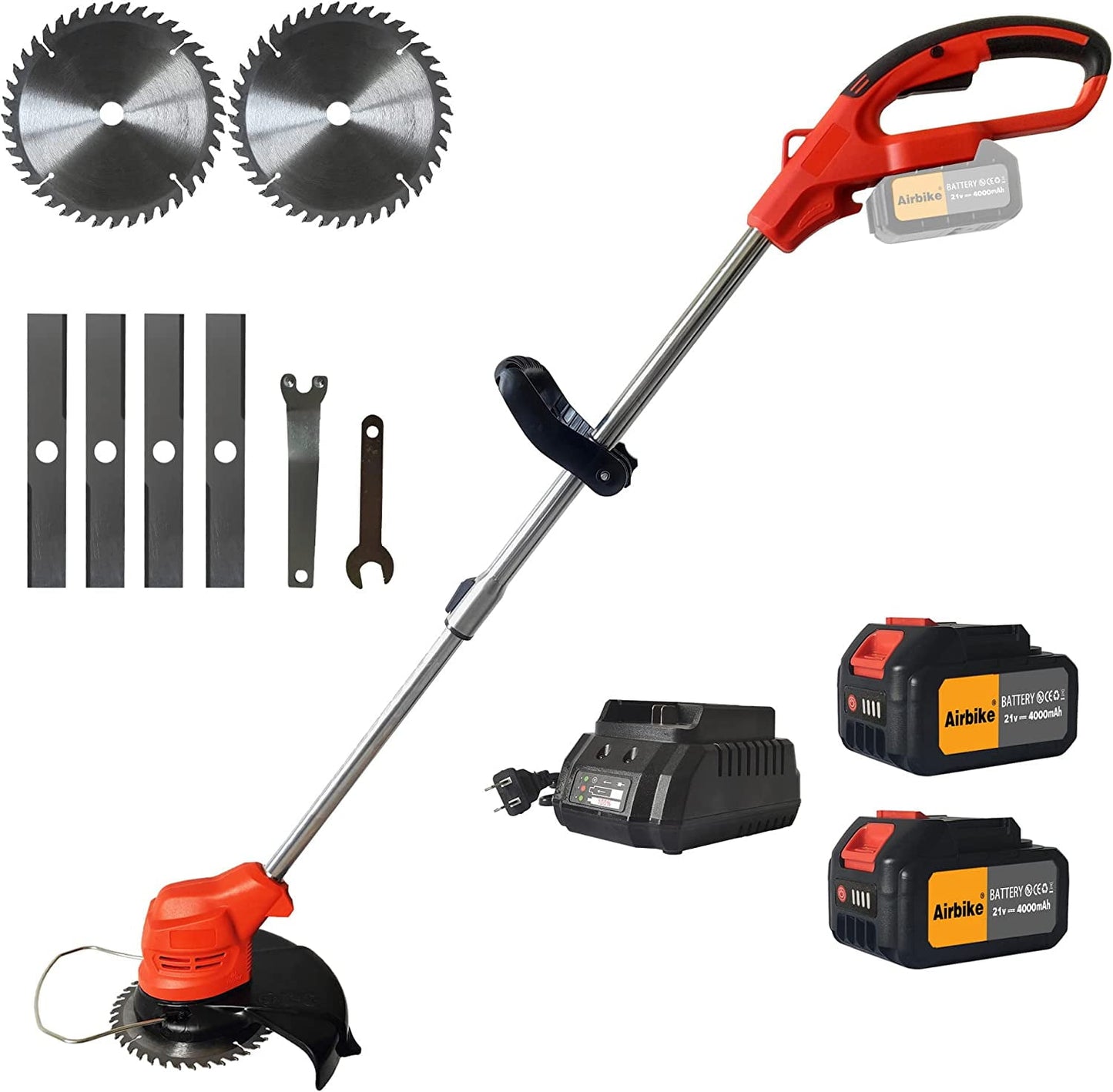 Weed Wacker Cordless Weed Eater,12V Edger Lawn Tool Lightweight Metal Cutting Blade Lawn Edger for Garden and Yard Bush Mowing