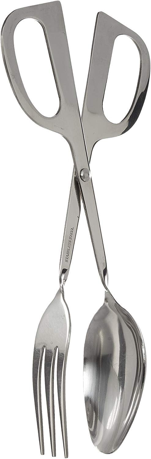 Winco ST-10, 10-Inch Heavy Duty Stainless Steel Scissors Salad Tong