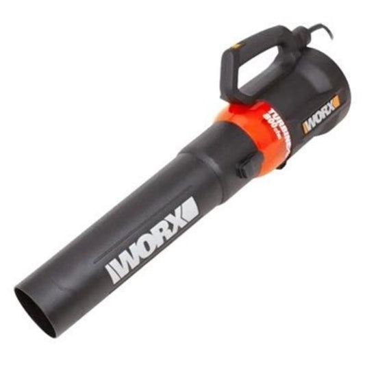 Worx WG521 12 Amp TURBINE 800 CFM Electric Leaf Blower, Most Powerful Corded Electric Leaf Blower