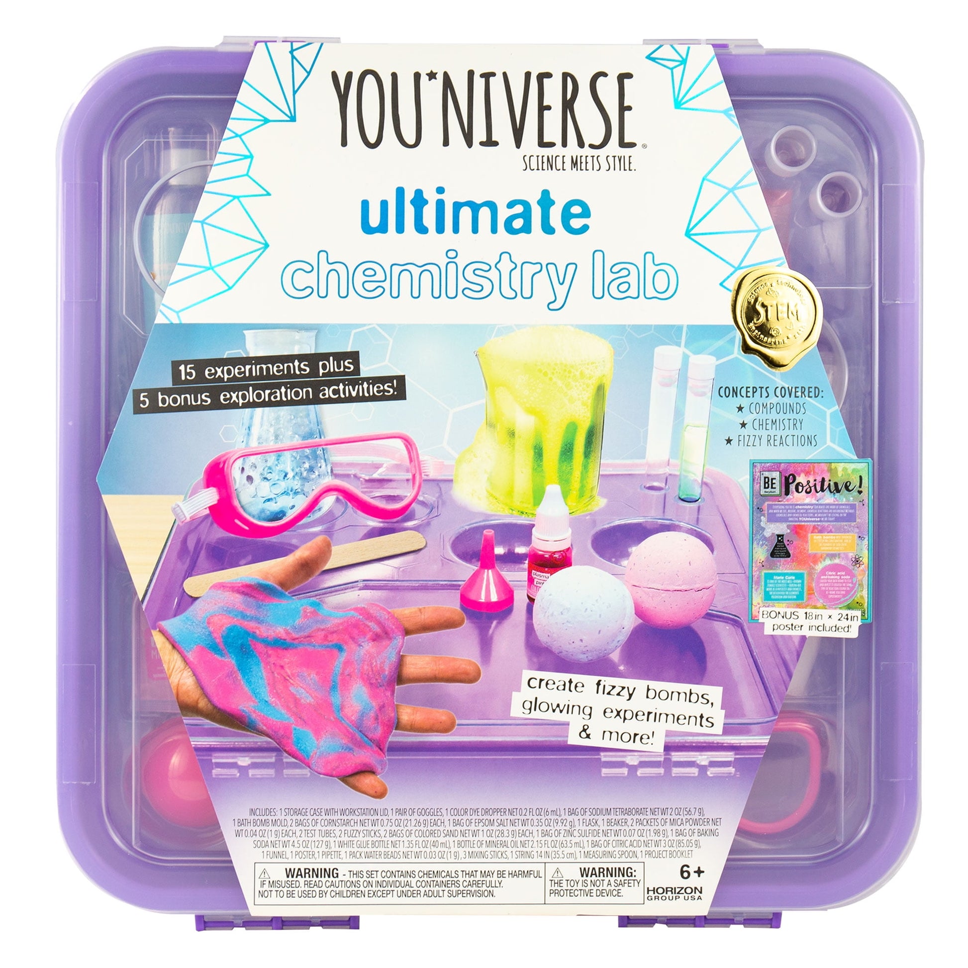 YOUniverse Ultimate Chemistry Lab, Science Kit for STEM Learning, Boys and Girls, Child, Ages 6+