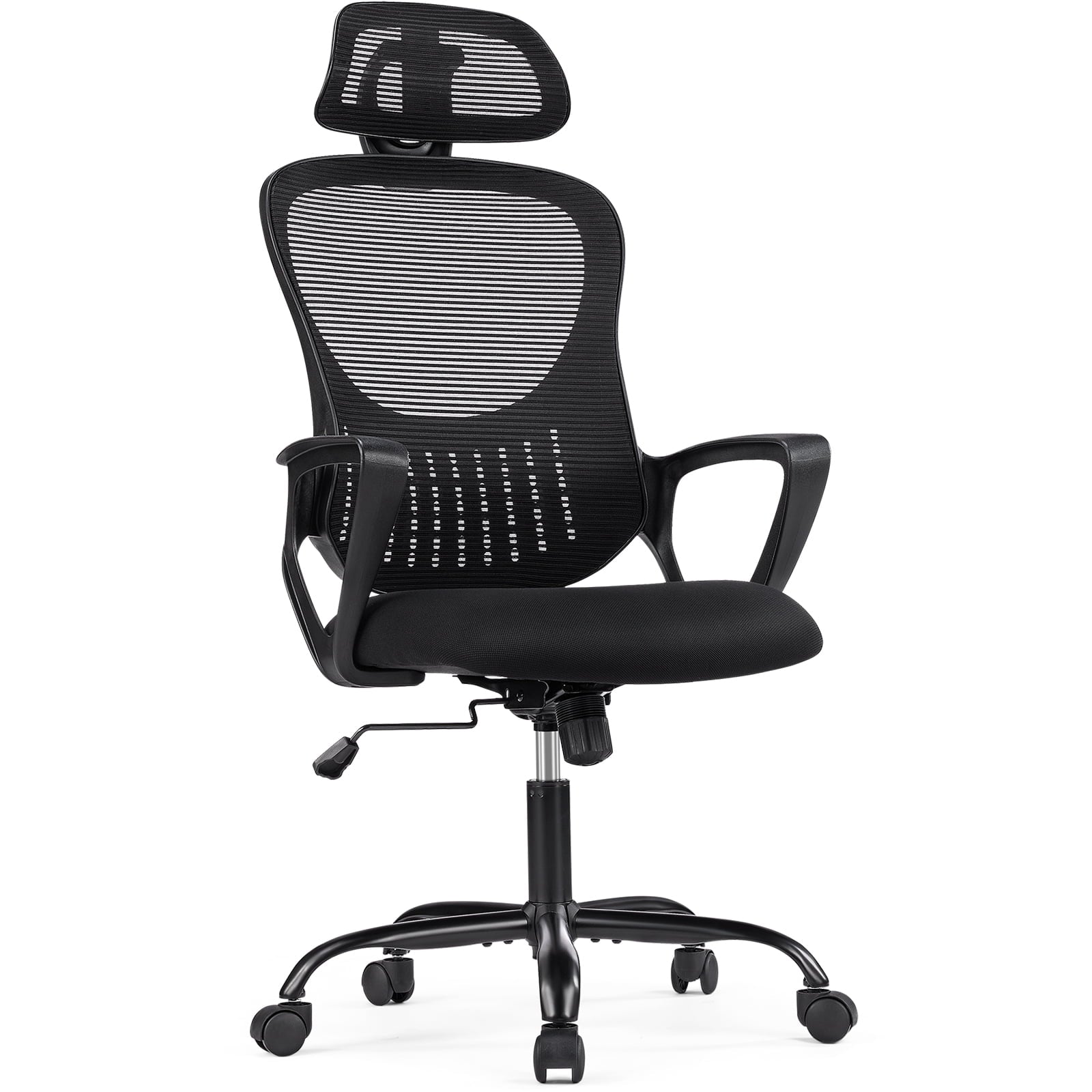 Yoyomax Office Chair Ergonomic Office Chair High Back Mesh Computer Chair with Adjustable Headrest, Black