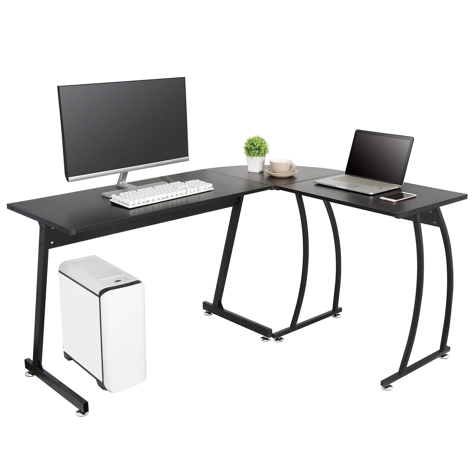 ZenStyle L-Shaped Desk Corner Computer Gaming Laptop Table Workstation Home Office Desk