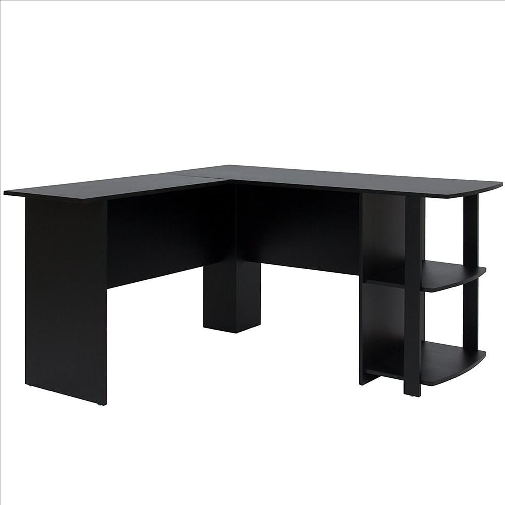 Zimtown L-Shaped Corner Computer Office Desk Furniture,Black