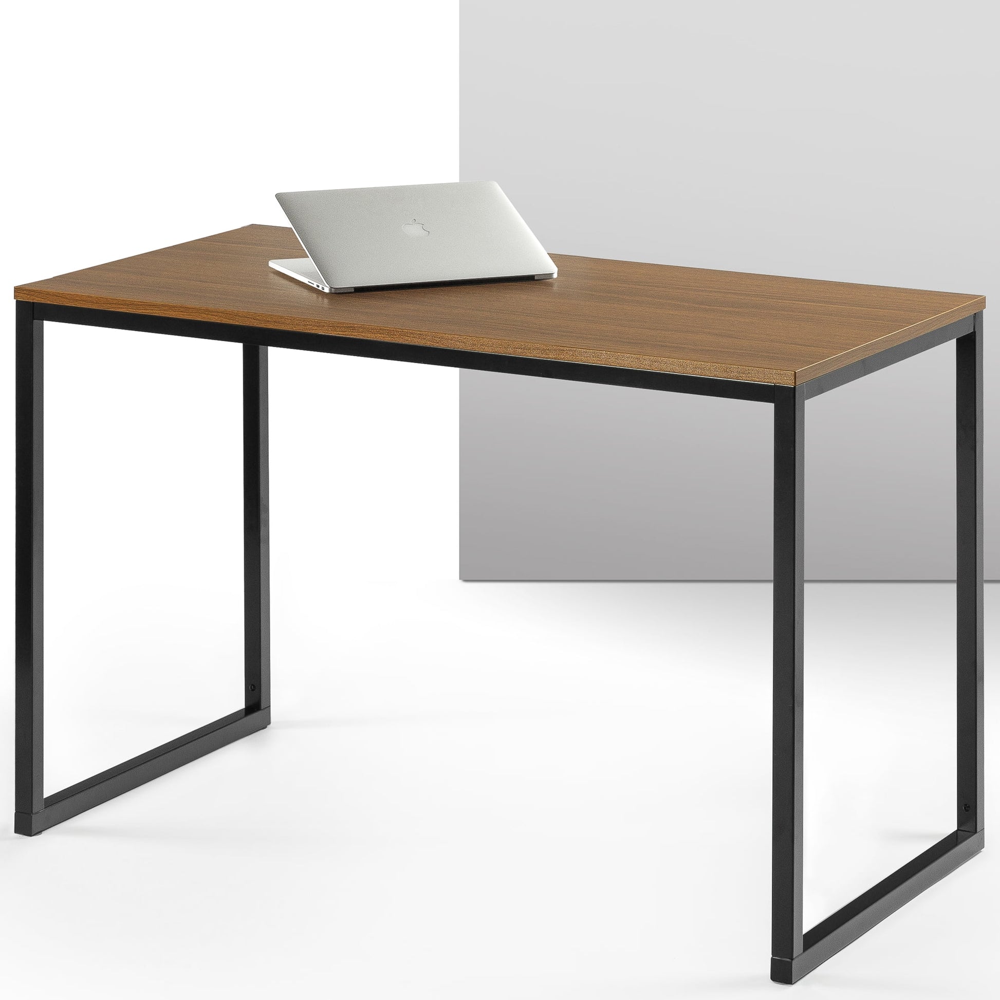 Zinus Jennifer 47" x 29" Black Frame Desk, Brown