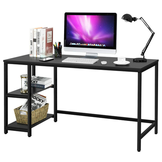 55" Computer Desk Office Study Table Workstation Home with Adjustable Shelf