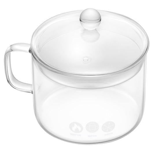 Hemoton Glass Pots Cooking Pot Clear Pans Stove Simmer Cookware Small Saucepan Set Serving Bowls Lids Boiling Dishes